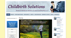 Desktop Screenshot of childbirthsolutions.com